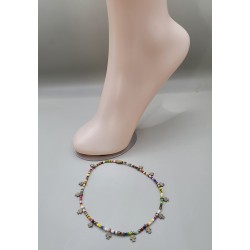 Chevillière artisanale en perles – Bijou de cheville été | Atelier d’Assi