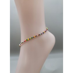Chevillière artisanale en perles – Bijou de cheville été | Atelier d’Assi