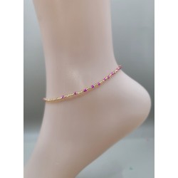 Chevillière artisanale en perles – Bijou de cheville été | Atelier d’Assi