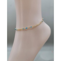 Chevillière artisanale en perles – Bijou de cheville été | Atelier d’Assi