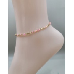 Chevillière artisanale en perles – Bijou de cheville été | Atelier d’Assi