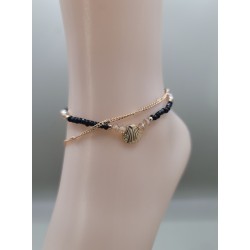 Chevillière chic artisanale en perles – Bijou de cheville été | Atelier d’Assi