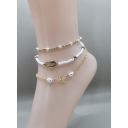 Multi-Layer Handmade Anklet with Charms – Boho Chic Summer Jewelry | Atelier d’Assi