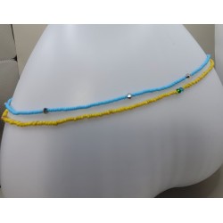 Chaîne de taille artisanale en perles – Bijou de corps bohème | Atelier d’Assi