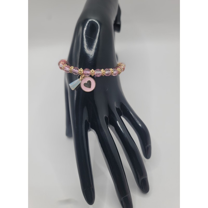 Bracelet fantaisie en perles – Cristaux & charms raffinés | Bijoux tendance femme