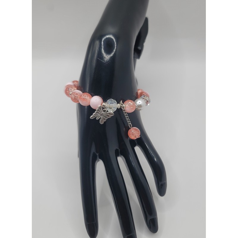Bracelet fantaisie en perles – Cristaux & charms raffinés | Bijoux tendance femme