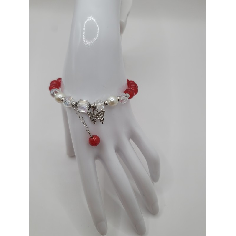 Bracelet fantaisie en perles – Cristaux & charms raffinés | Bijoux tendance femme