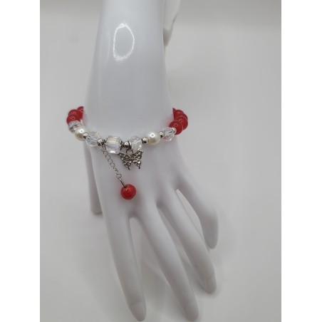 Bracelet fantaisie en perles – Cristaux & charms raffinés | Bijoux tendance femme