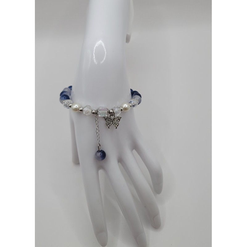 Bracelet fantaisie en perles – Cristaux & charms raffinés | Bijoux tendance femme