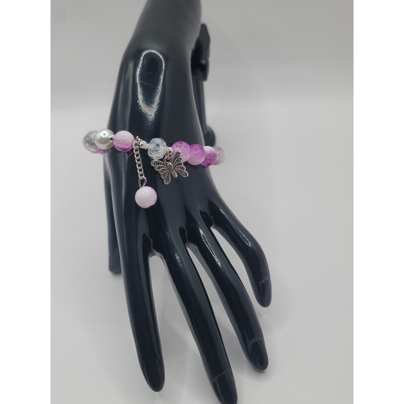 Bracelet fantaisie en perles – Cristaux & charms raffinés | Bijoux tendance femme