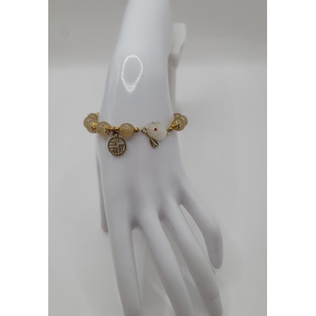 Bracelet fantaisie en perles – Cristaux & charms raffinés | Bijoux tendance femme