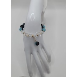 Bracelet fantaisie en perles – Cristaux & charms raffinés | Bijoux tendance femme