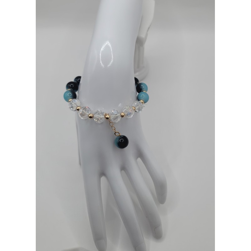 Bracelet fantaisie en perles – Cristaux & charms raffinés | Bijoux tendance femme