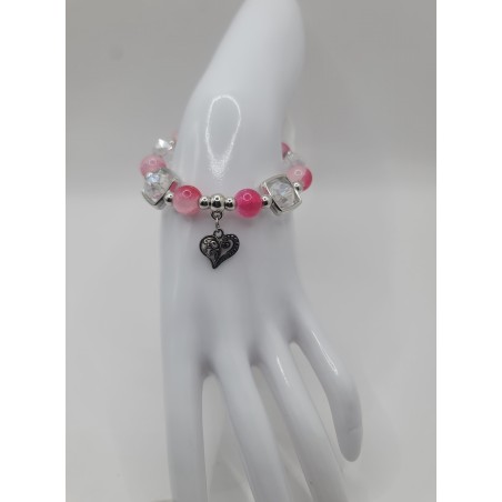 Bracelet fantaisie en perles – Cristaux & charms raffinés | Bijoux tendance femme