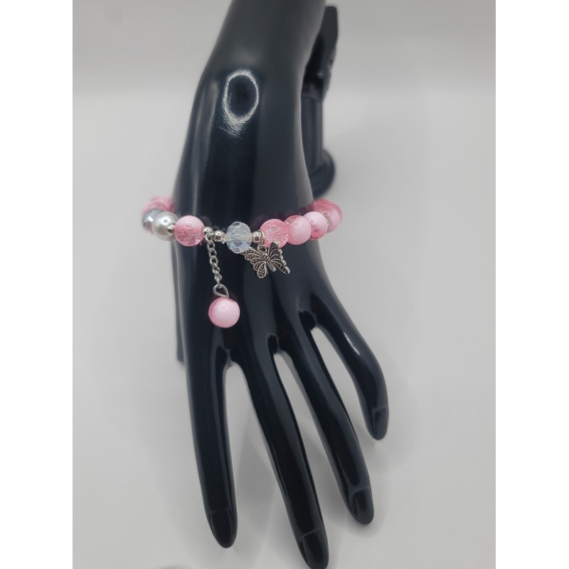 Bracelet fantaisie en perles – Cristaux & charms raffinés | Bijoux tendance femme