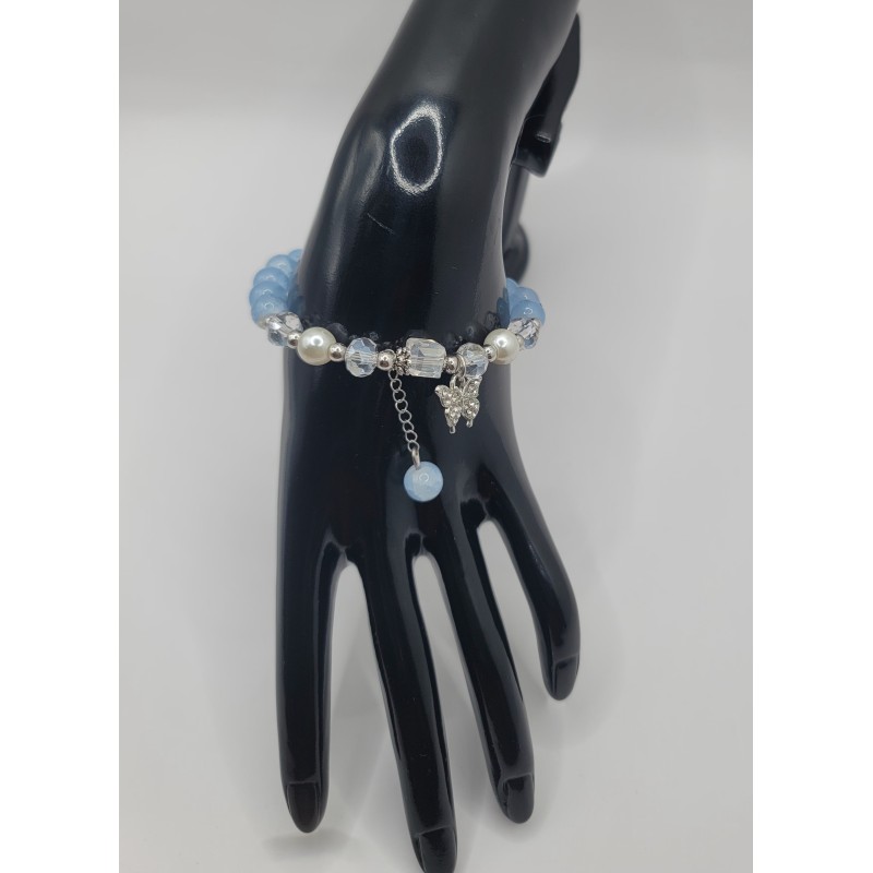 Bracelet fantaisie en perles – Cristaux & charms raffinés | Bijoux tendance femme