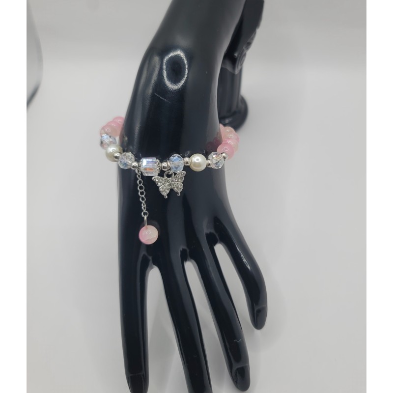 Bracelet fantaisie en perles – Cristaux & charms raffinés | Bijoux tendance femme