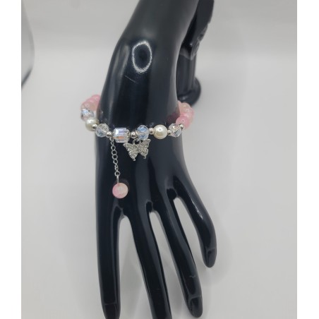 Bracelet fantaisie en perles – Cristaux & charms raffinés | Bijoux tendance femme