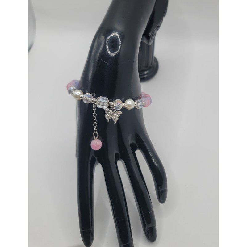Bracelet fantaisie en perles – Cristaux & charms raffinés | Bijoux tendance femme