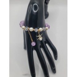 Bracelet fantaisie en perles – Cristaux & charms raffinés | Bijoux tendance femme