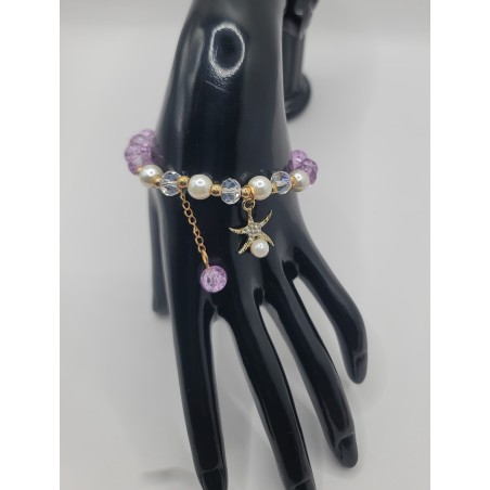 Bracelet fantaisie en perles – Cristaux & charms raffinés | Bijoux tendance femme