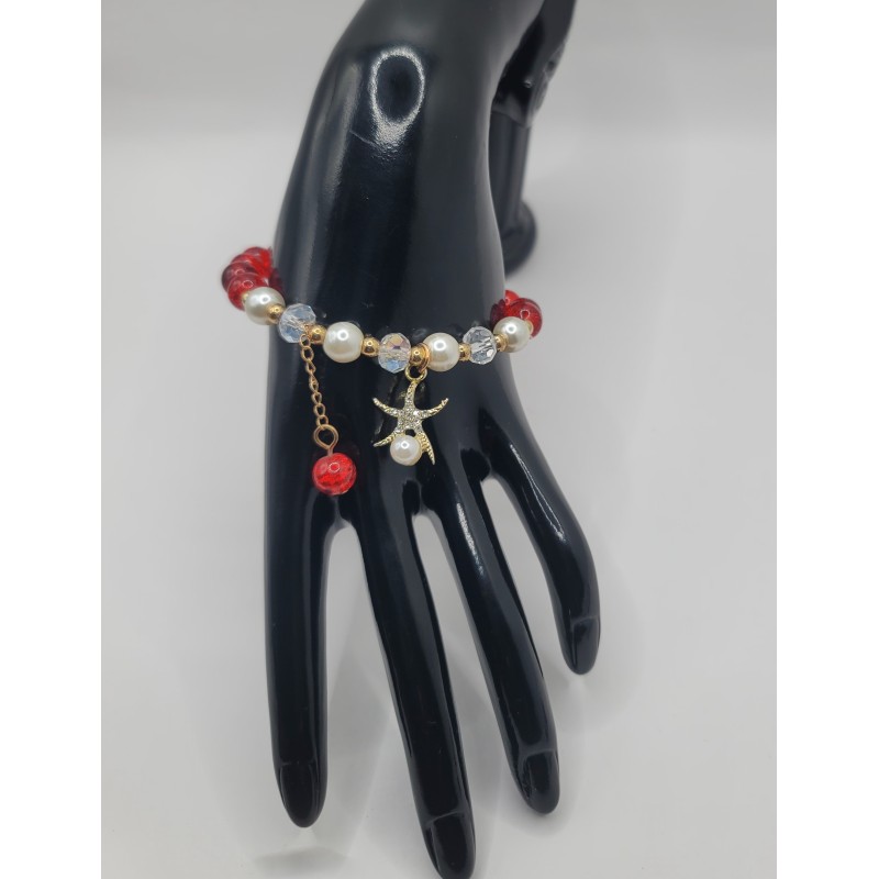 Bracelet fantaisie en perles – Cristaux & charms raffinés | Bijoux tendance femme