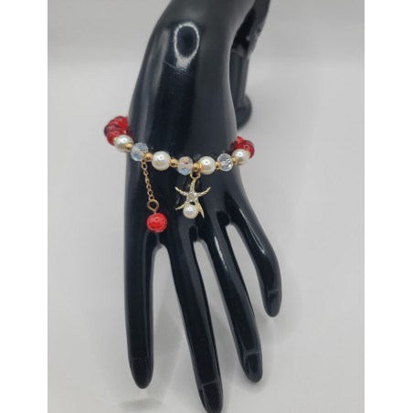 Bracelet fantaisie en perles – Cristaux & charms raffinés | Bijoux tendance femme