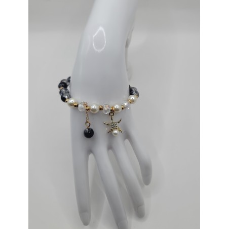 Bracelet fantaisie en perles – Cristaux & charms raffinés | Bijoux tendance femme