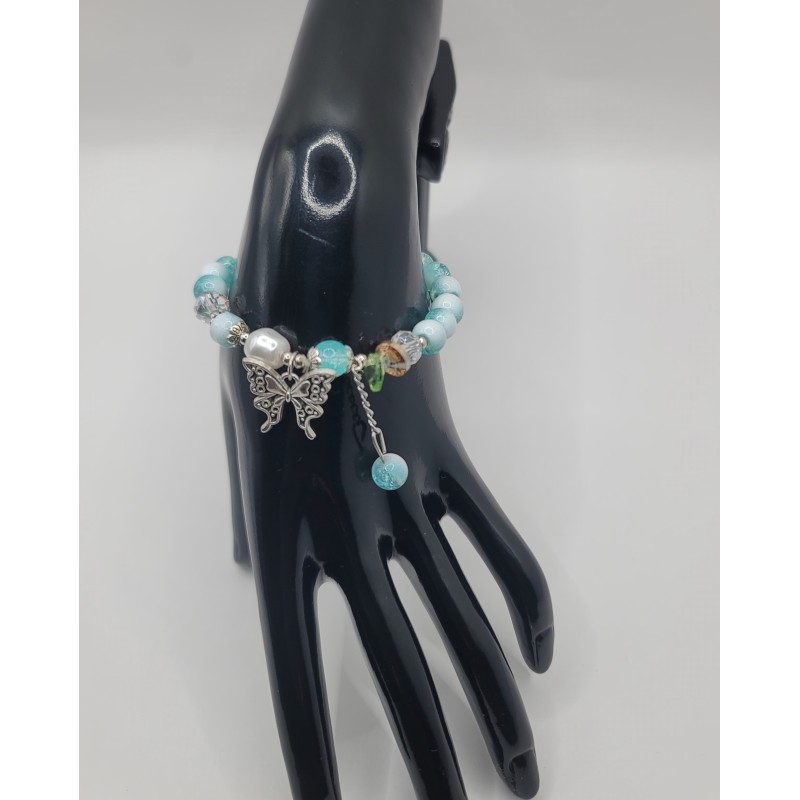 Bracelet fantaisie en perles – Cristaux & charms raffinés | Bijoux tendance femme