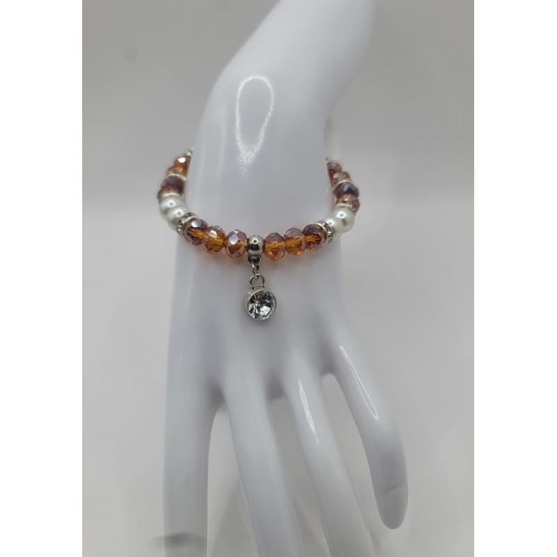 Bracelet fantaisie en perles – Cristaux & charms raffinés | Bijoux tendance femme