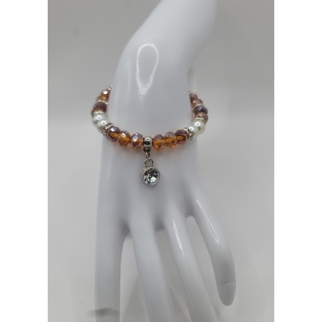 Bracelet fantaisie en perles – Cristaux & charms raffinés | Bijoux tendance femme
