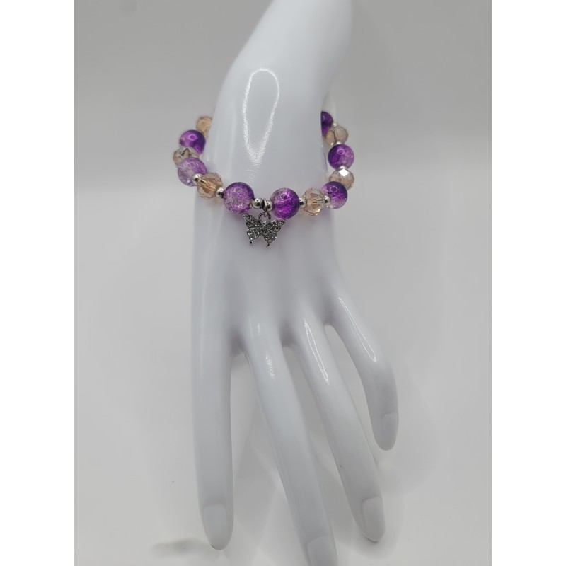 Bracelet fantaisie en perles – Cristaux & charms raffinés | Bijoux tendance femme