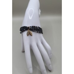Bracelet multi-rangs en perles – Charms arbre de vie & feuilles | Bijoux femme tendance