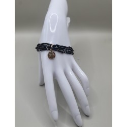 Bracelet multi-rangs en perles – Charms arbre de vie & feuilles | Bijoux femme tendance