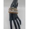 Bracelet multi-rangs élégant – Perles & cristaux dorés | Bijoux femme tendance