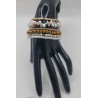 Bracelet multi-rangs élégant – Perles & cristaux dorés | Bijoux femme tendance