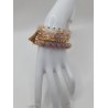Bracelet multi-rangs élégant – Perles & cristaux dorés | Bijoux femme tendance