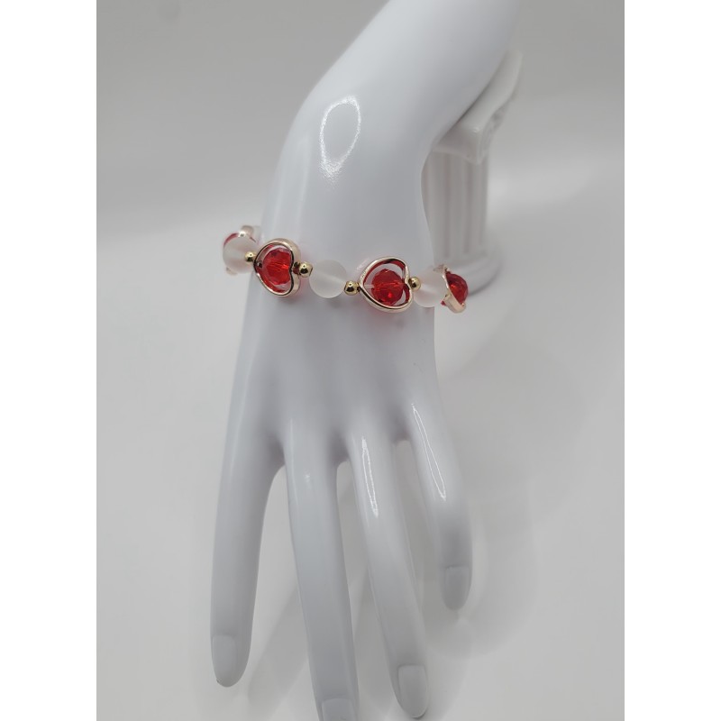 Elegant Elastic Beaded Bracelet – Crystals & Color Stones | Trendy Women’s Jewelry