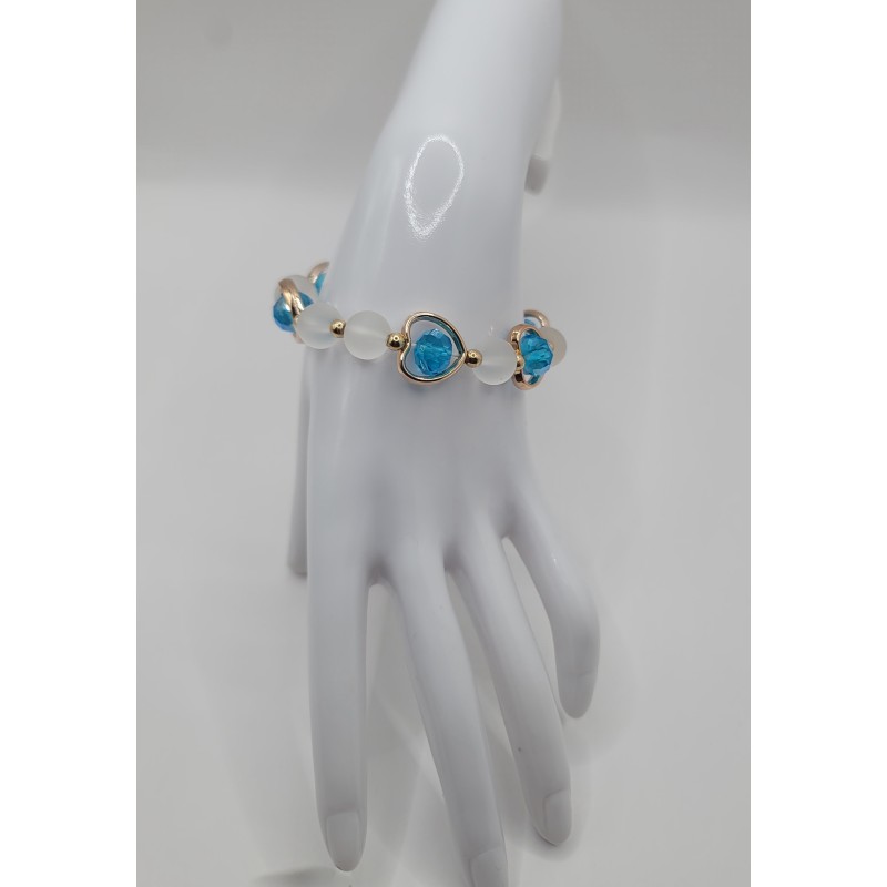 Elegant Elastic Beaded Bracelet – Crystals & Color Stones | Trendy Women’s Jewelry