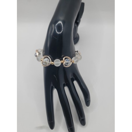 Elegant Elastic Beaded Bracelet – Crystals & Color Stones | Trendy Women’s Jewelry