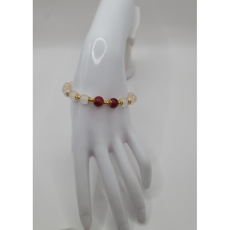 Elegant Elastic Beaded Bracelet – Crystals & Color Stones | Trendy Women’s Jewelry