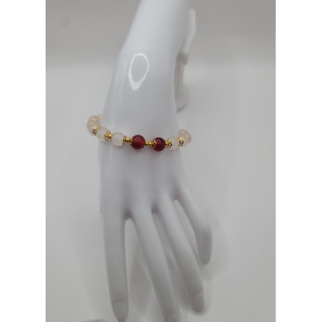 Elegant Elastic Beaded Bracelet – Crystals & Color Stones | Trendy Women’s Jewelry