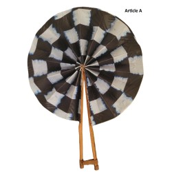 Handmade Guinean Fan with Leather Handles | African Accessory