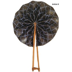 Handmade Guinean Fan with Leather Handles | African Accessory