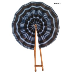 Éventail artisanal de Guinée en cuir | Accessoire africain fait main