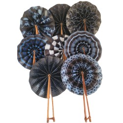 Éventail artisanal de Guinée en cuir | Accessoire africain fait main