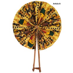 African Wax Fabric Fan – Handmade Folding Fan