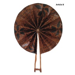Handmade Guinean Fan with Leather Handles | African Accessory