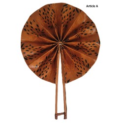 Handmade Guinean Fan with Leather Handles | African Accessory