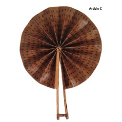 Handmade Guinean Fan with Leather Handles | African Accessory